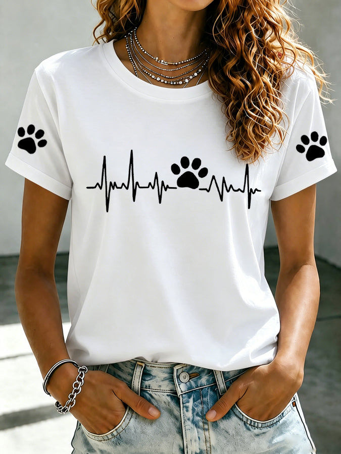 Women's Paw Print T-Shirt