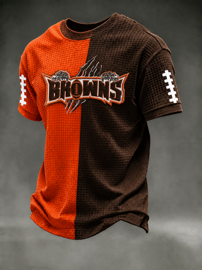 Men'S Football Print Waffle T-Shirt