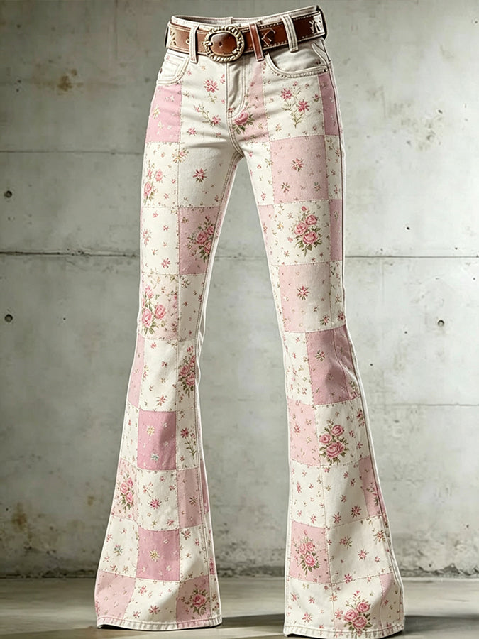 Women'S Floral Printed Casual Pants