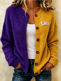Women's Football Gradient Sweater Cardigan