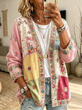 Women'S Floral Print Casual Cardigan