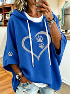 Women'S Vintage Paw Print Hoodie