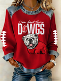 Women's Football Print Sweatshirt