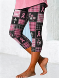 Women's Breast Cancer Awareness Month Art-Print Leggings