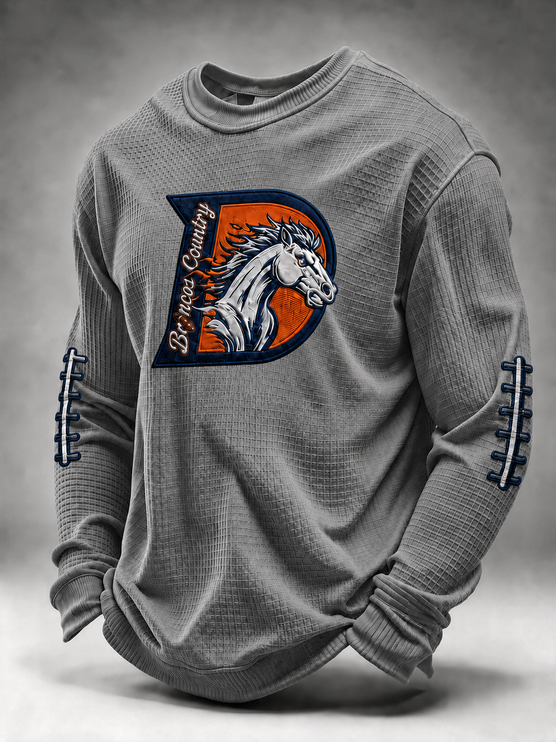 Men'S Football Fans Printed Waffle T-Shirt