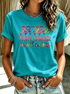 Women'S Casual All Cancer Fight T-Shirt