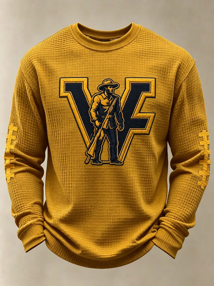 Men'S Football Printed Waffle T-Shirt