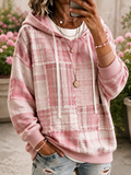Women's Geometric Art Flower Hoodie