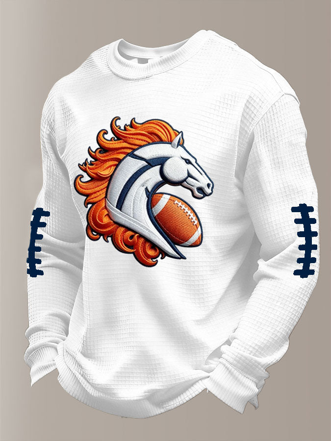 Men'S Football  Printed Waffle T-Shirt