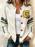 Women'S Football Sports Casual Knitted Jacket