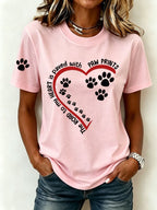 Women's Heart and Paw Print T-Shirt