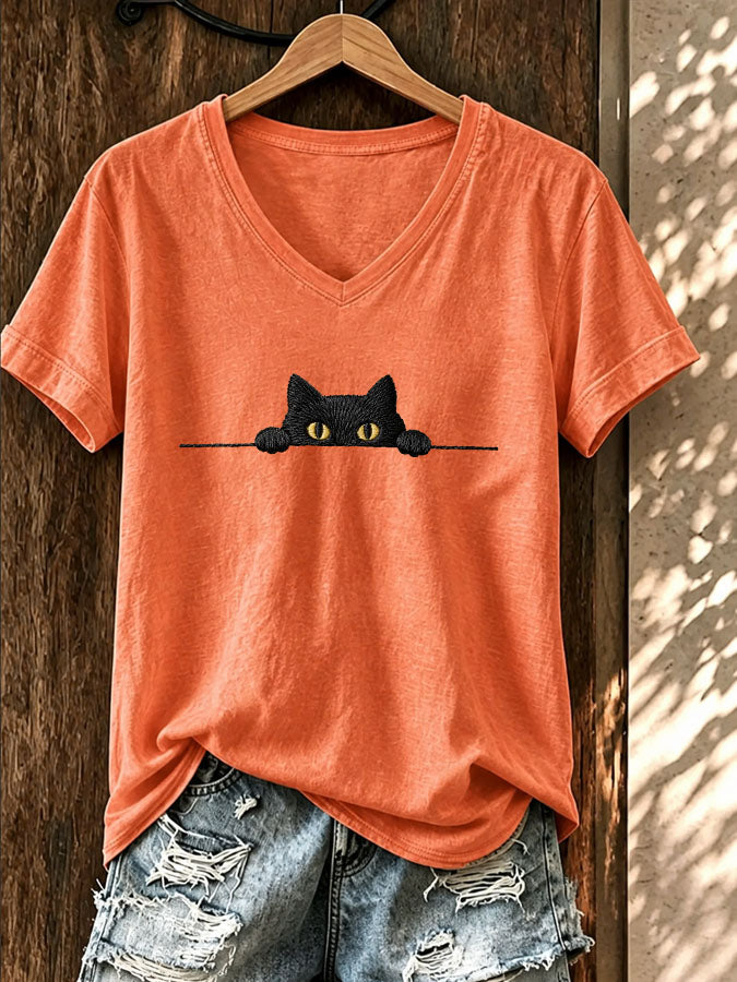 Women's Cute Cat T-shirt