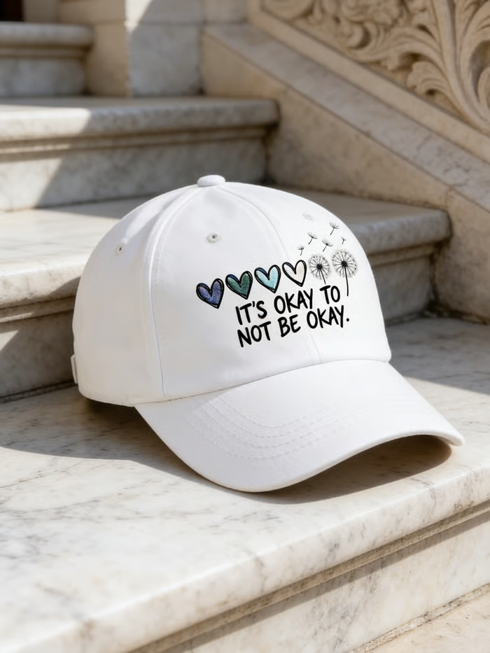 Mental HealtIt's Okay Not To Be Okay Printed Hat