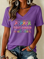Women'S Cancer Awareness Print Short-Sleeve T-Shirt