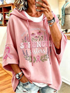 Women's Retro Breast Cancer Awareness Print Blouse