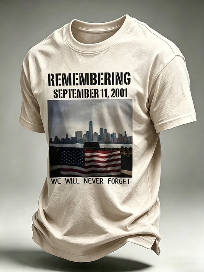 Men's Never Forget September 11 Print T-Shirt