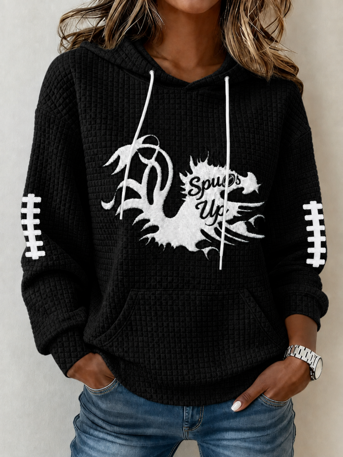 Women'S Football Fans Print Sweatshirt