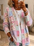 Women'S Floral Print Casual Cardigan