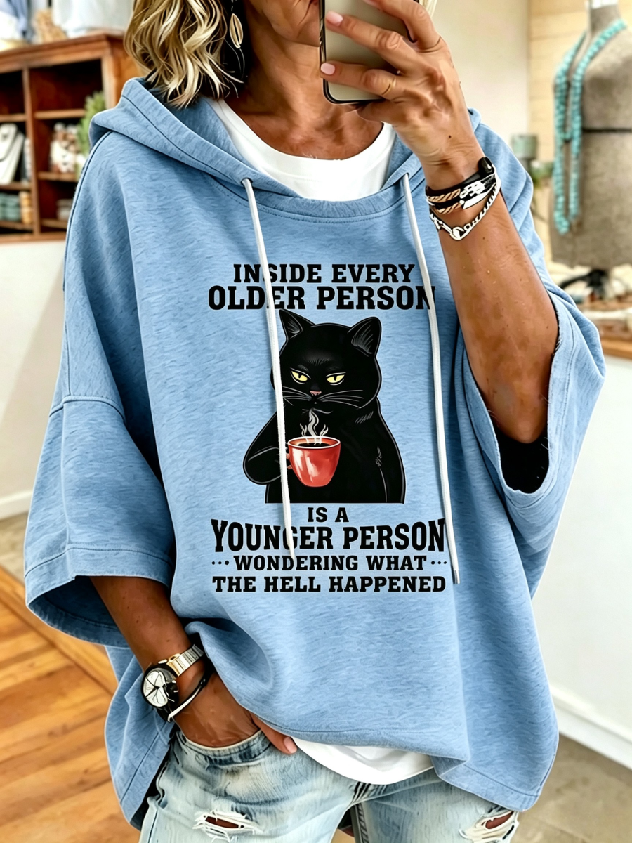 Women's Animals Cat Printed Fashion Printed Hoodie