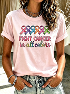 Women'S Casual All Cancer Fight T-Shirt