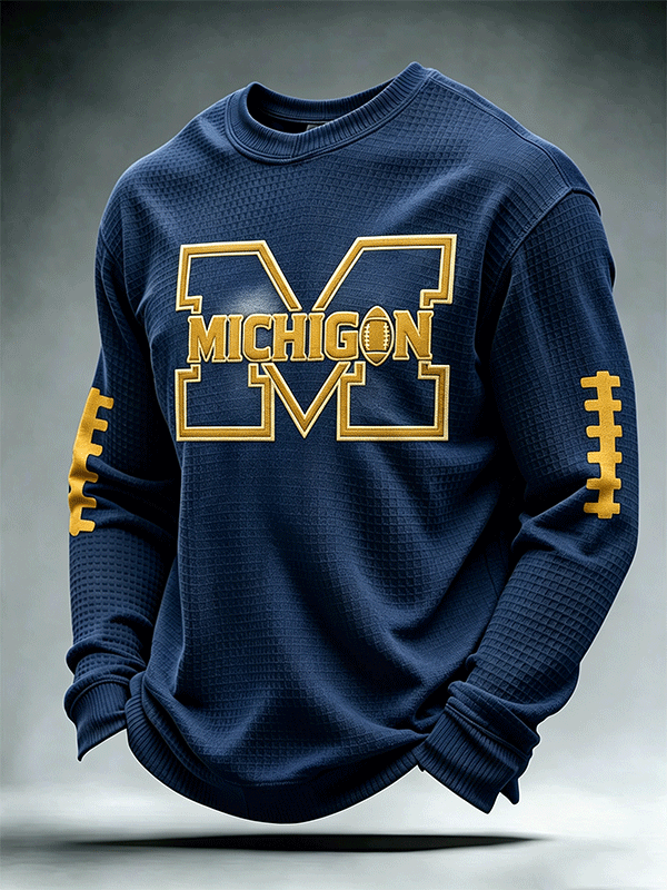Men'S Football Enthusiast Sports Waffle Top