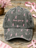 Breast cancer awareness Print Cap