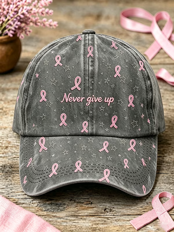 Breast cancer awareness Print Cap