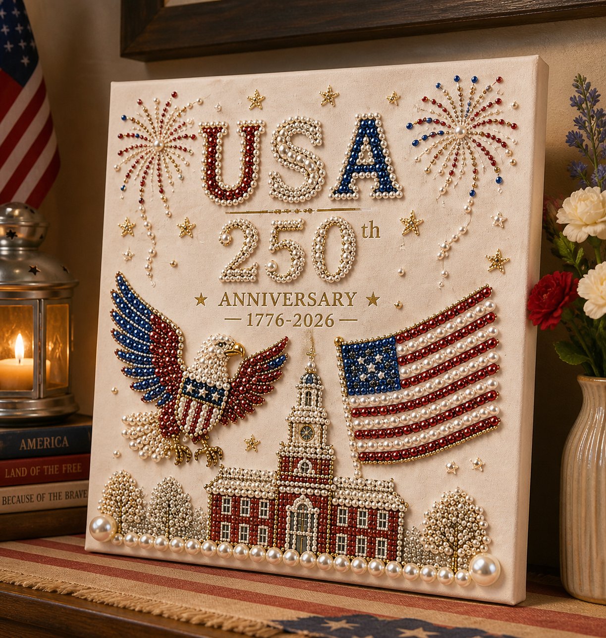 🔥LAST DAY 50% OFF - 🇺🇸 USA 250th Anniversary DIY Pearl Painting Kit ✨❤️‍🔥BUY 2 GET FREE SHIPPING