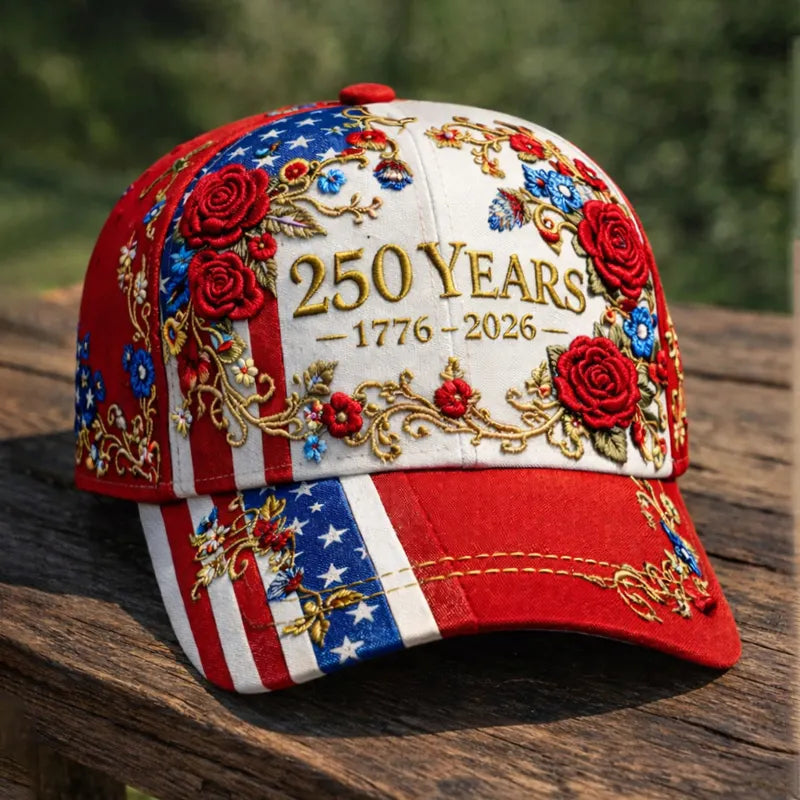 Anniversary Floral Art Printed Casual Hat