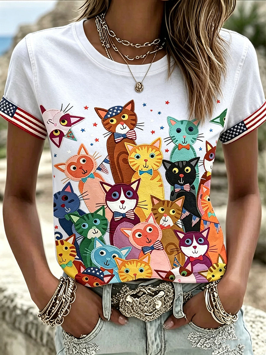 Women's American cat T-Shirt