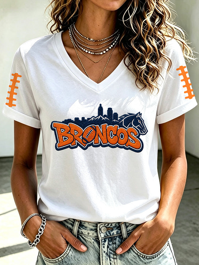 Women's Football Printed Casual Sweatshirt