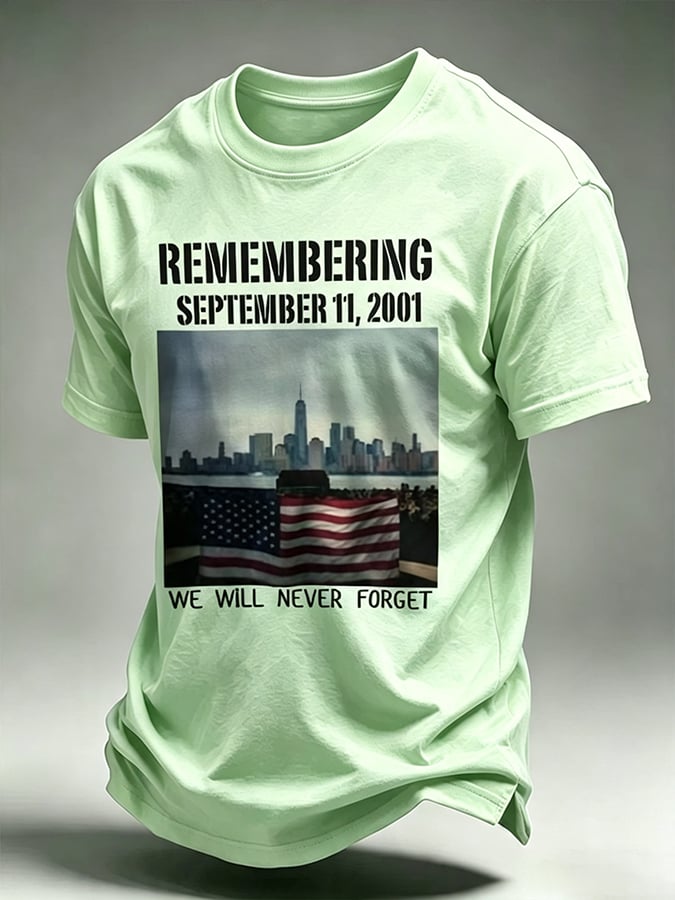 Men's Never Forget September 11 Print T-Shirt