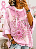 Women'S Vintage Ribbon Print Hoodie