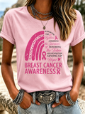 Women'S Retro Pink Art Print T-Shirt