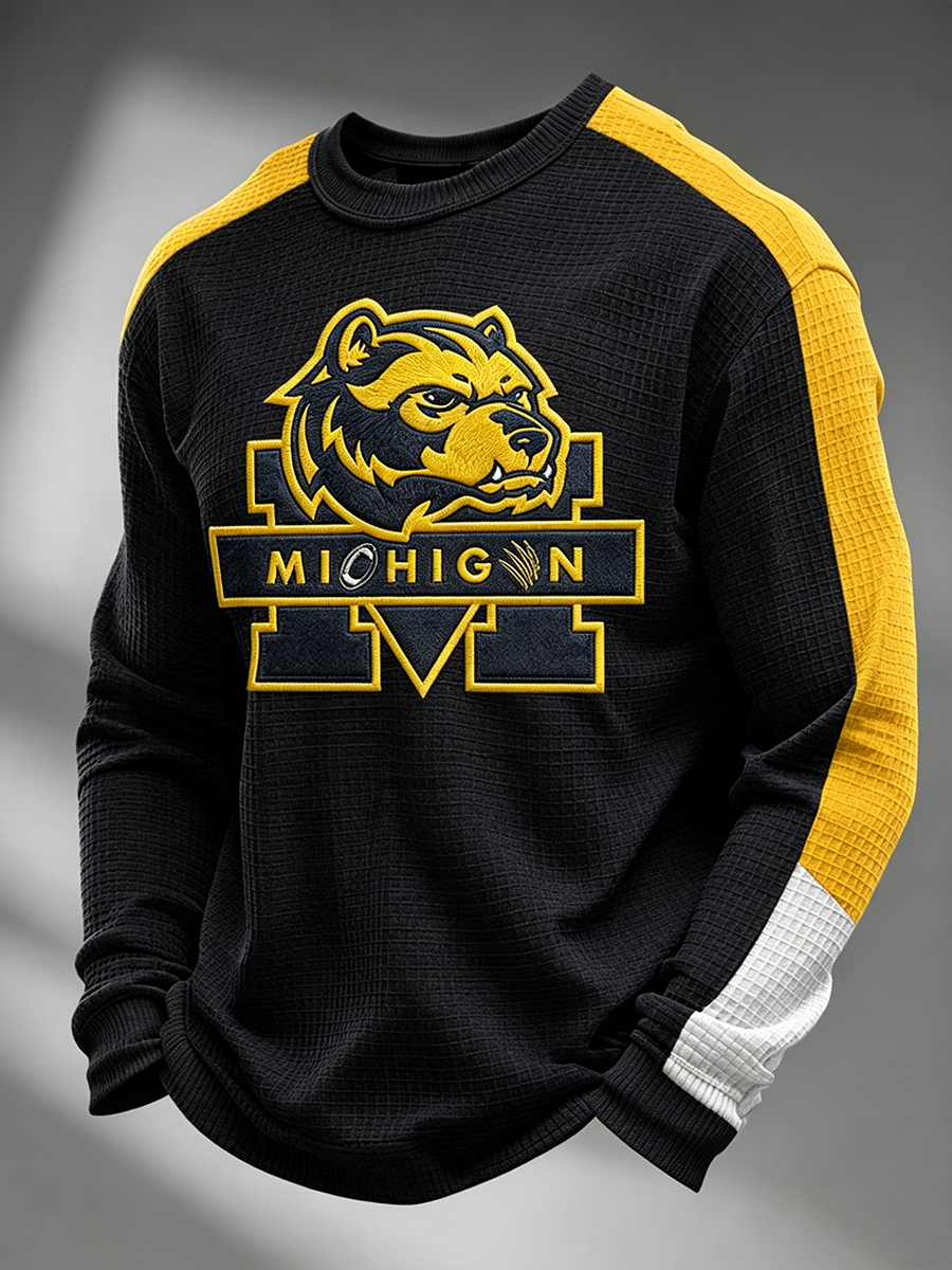 Men'S Football Enthusiast Sports Waffle Top