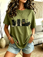 Women's _Faith_ Cat-Print Top