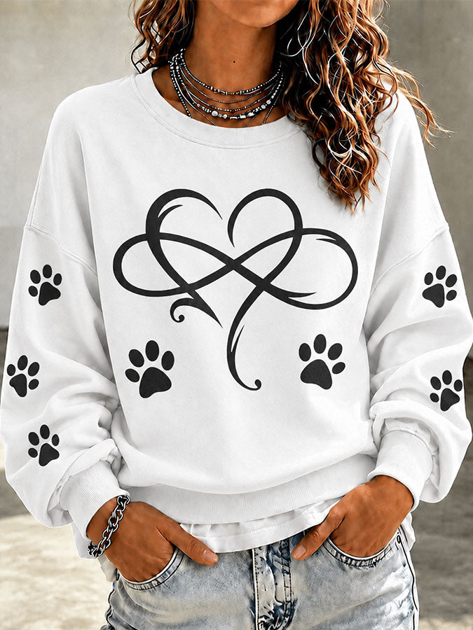Women'S Casual Black Cat Art Printed Sports Shirt