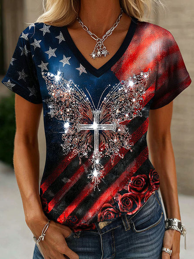 Women's Retro American 250th Anniversary Short-Sleeve T-Shirt