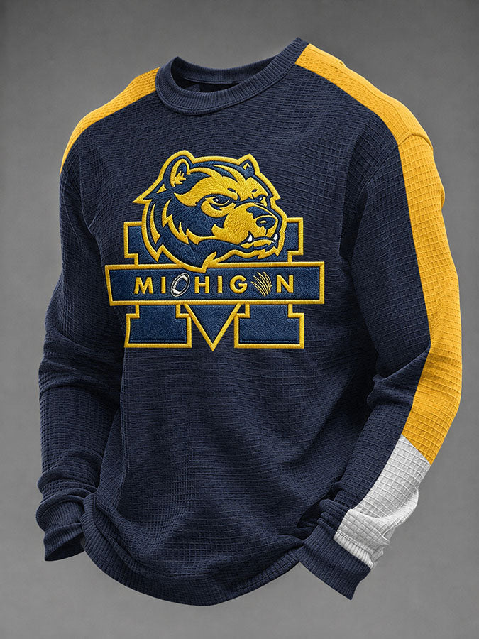 Men'S Football Enthusiast Sports Waffle Top