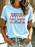 Women'S Casual All Cancer Fight T-Shirt