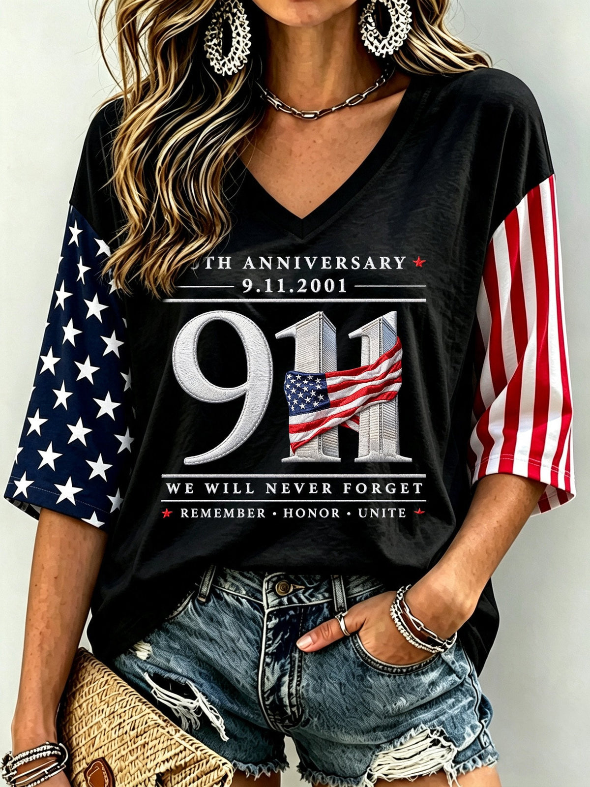 Women's 9/11 Memorial Graphic Top