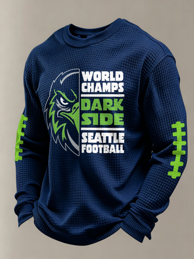 Men'S Football Printed Waffle T-Shirt