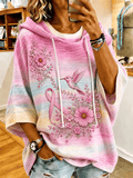 Women'S Gradual Breast Cancer Awareness Ribbon Print Hoodie
