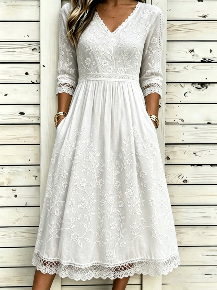 Women'S  Floral Printed Casual Dress