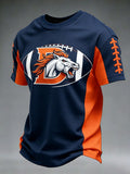 Men's Football Print Waffle T-Shirt
