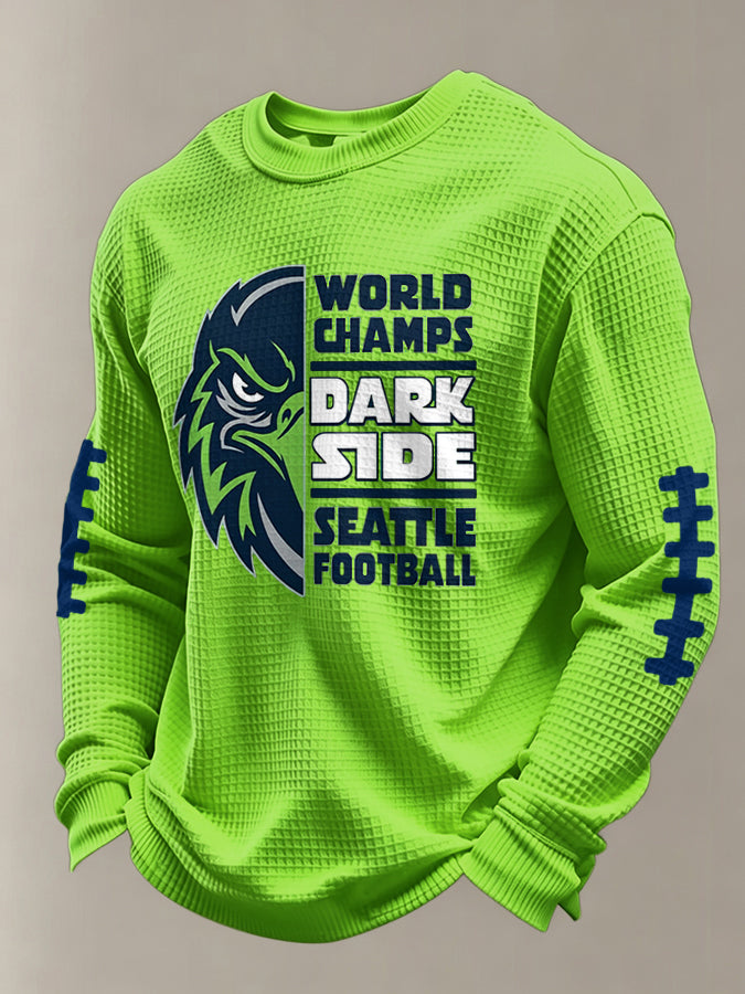 Men'S Football Printed Waffle T-Shirt