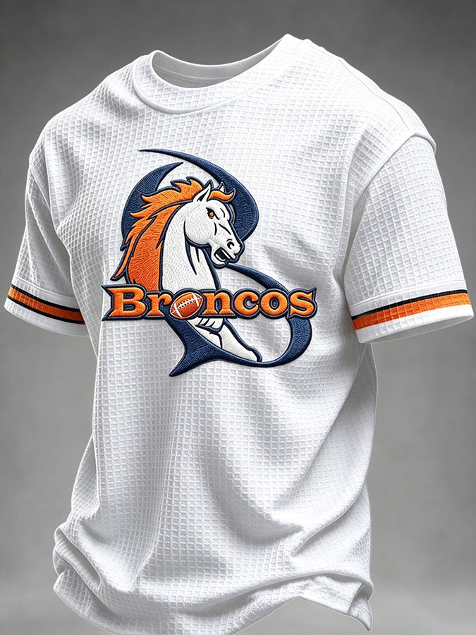 Men's Football Print Waffle T-Shirt