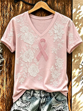 Women's Breast cancer awareness Print Short-Sleeve T-Shirt