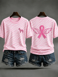 Women'S Animal Print Breast Cancer Prevention T-Shirt