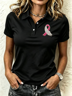 Women'S Breast Cancer Slogan Polo Shirt